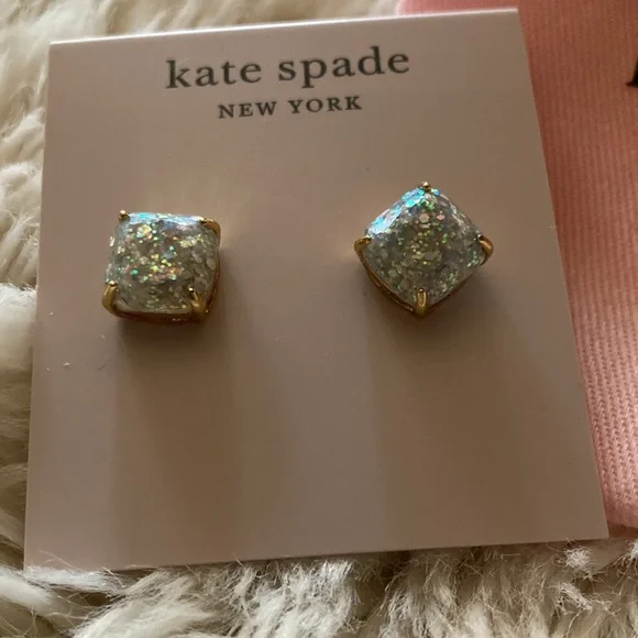 Kate Spade Glittery Opal stud earrings! - Picture 2 of 3